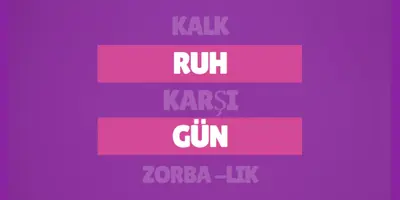 Zorbalığa karşı ayağa kalkın purple modern-bold
