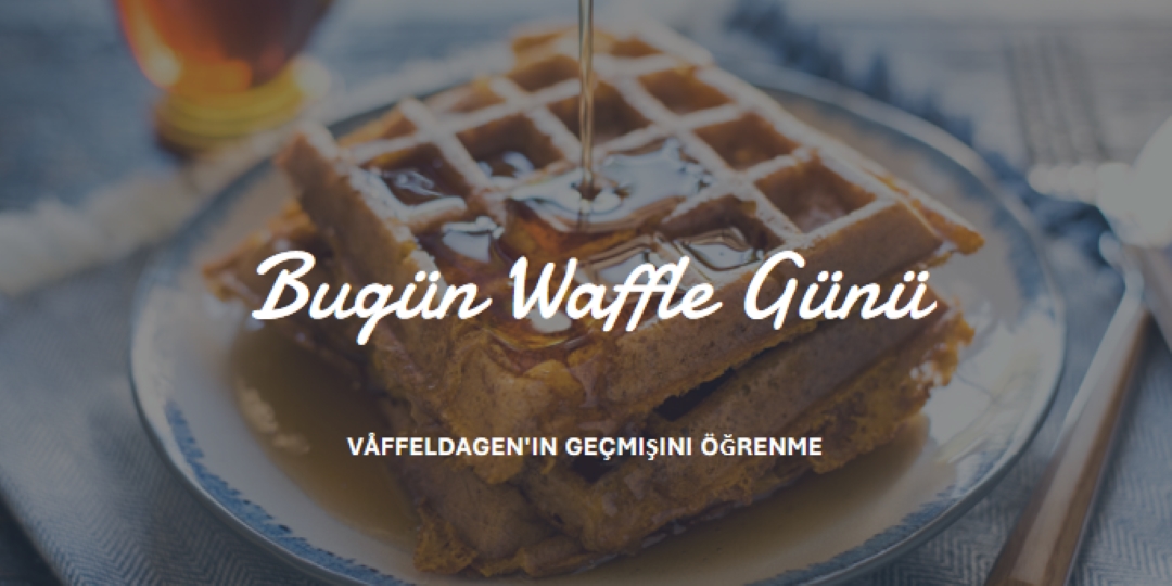 Bugün Waffle Günü blue modern-simple