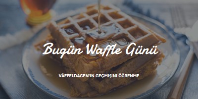 Bugün Waffle Günü blue modern-simple