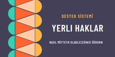Yerli hakları destekleme blue modern-color-block