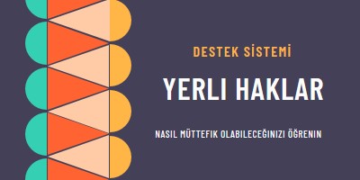 Yerli hakları destekleme blue modern-color-block