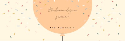 Doğum günümü kutlayalım. yellow whimsical-line