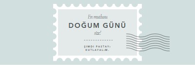 Harika bir doğum günü blue modern-simple