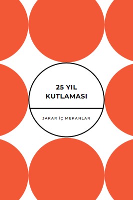 25 yılı kutluyor orange modern-geometric-&-linear