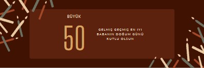 Ellinci doğum günün kutlu olsun brown modern-simple