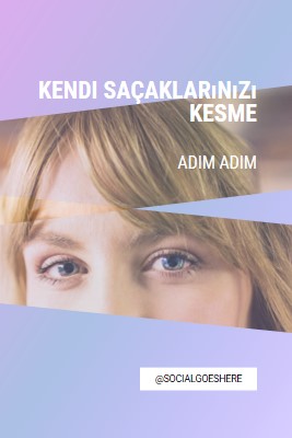 Kendi saçaklarınızı kesme purple modern-bold