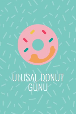 Yum bugün Ulusal Donut Günü blue modern-simple