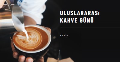 Uluslararası Kahve Günü brown modern-simple