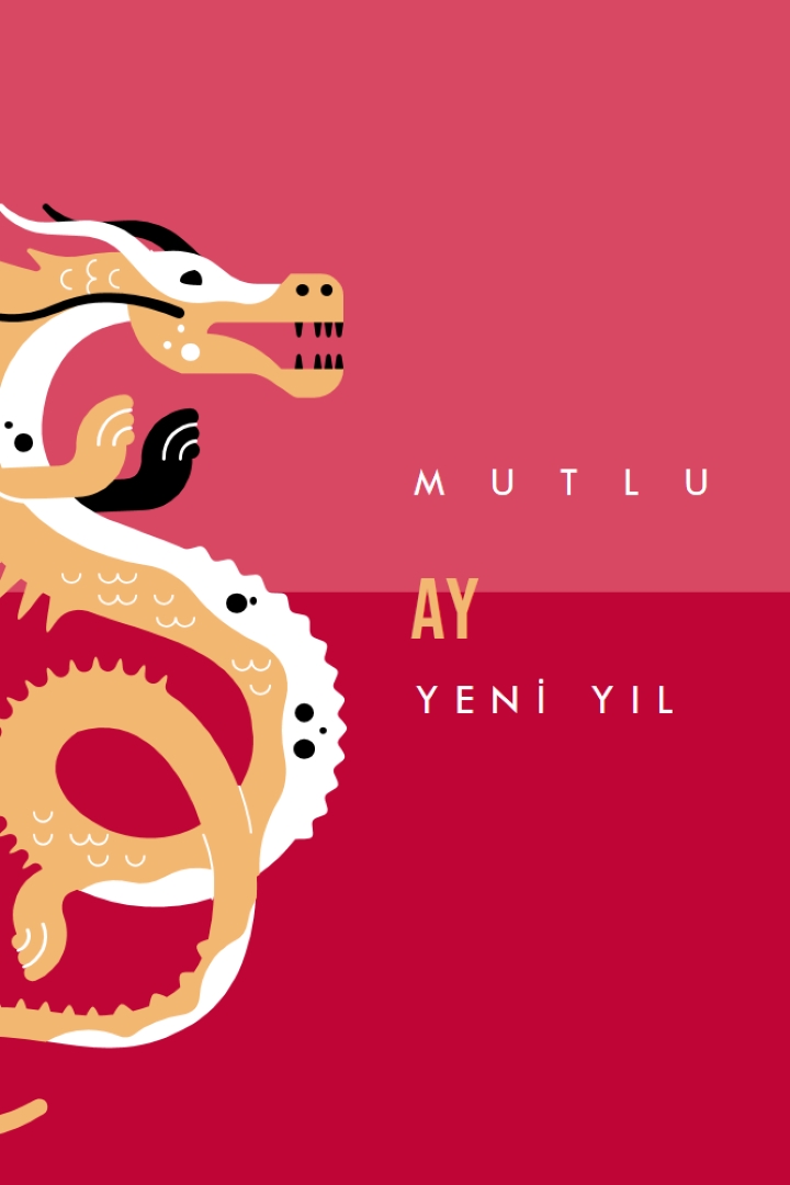 Ejderha Yılı red modern-bold