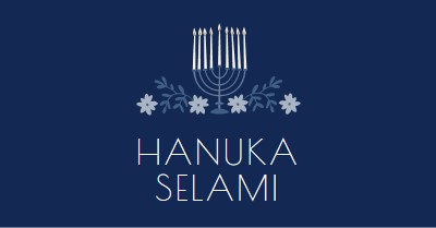 Hanuka selamları blue modern-simple