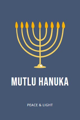 Hanuka Sameach blue modern-simple