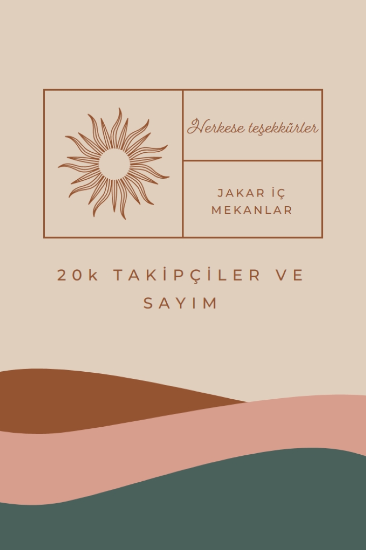 20k takipçiler ve sayma pink organic-boho