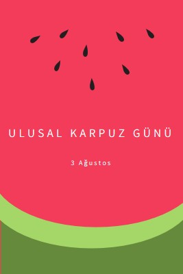 Ulusal Karpuz Günü pink modern-simple