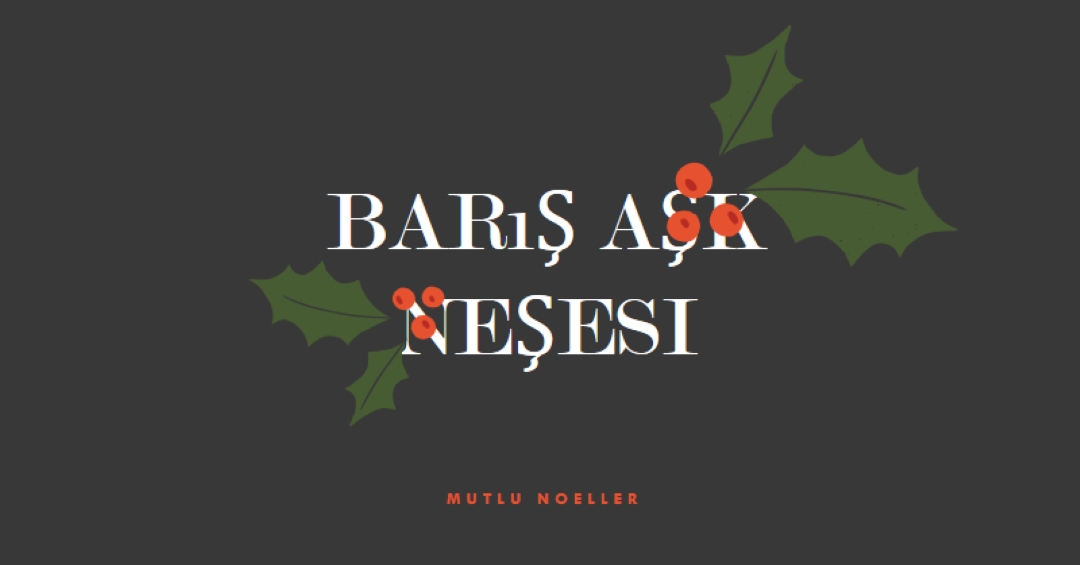 Barış, aşk, neşe gray modern-simple