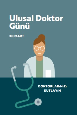 Ulusal Doktor Günü blue modern-color-block