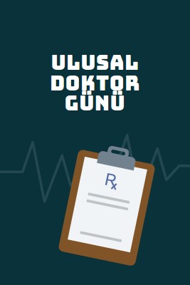 Bugün Ulusal Doktor Günü blue modern-simple