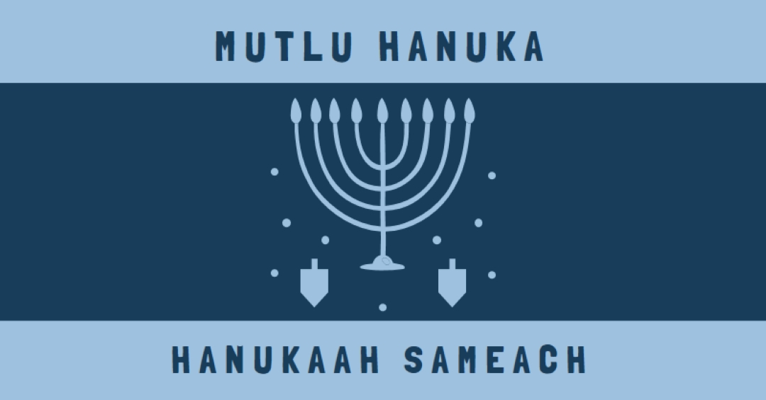 Hanuka'nın kutsamaları blue modern-simple