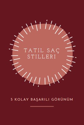 Tatil saç stilleri red organic-simple