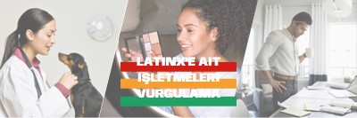 Latinx'e ait işletmeleri kutlama white modern-simple