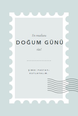 Harika bir doğum günü blue modern-simple