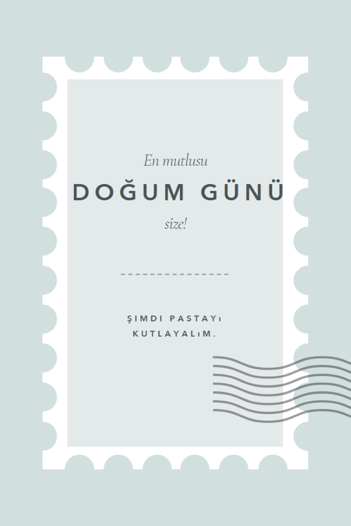 Harika bir doğum günü blue modern-simple
