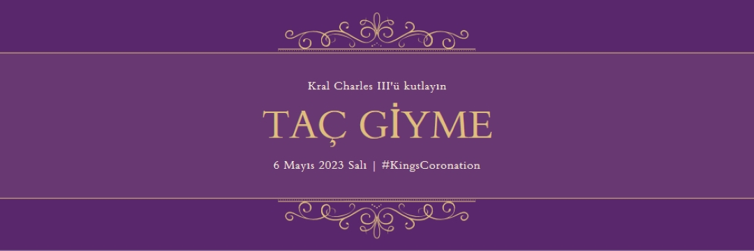 Kraliyet duyurusu purple modern-simple
