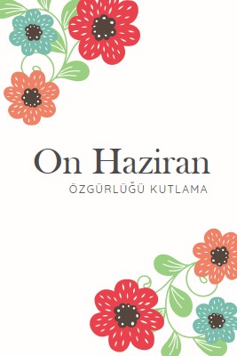 Çiçek açan Haziran white organic-boho