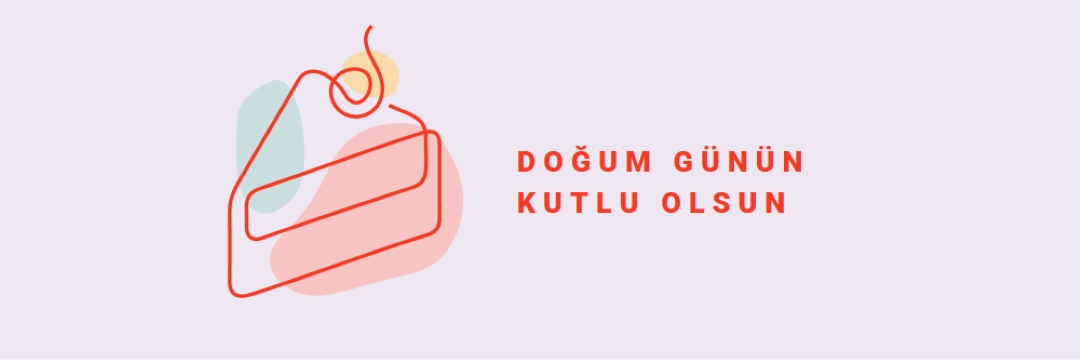 Bir dilim doğum günün kutlu olsun purple whimsical-line