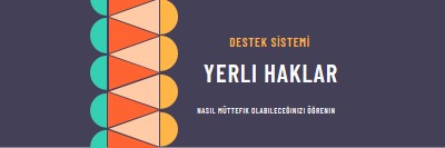 Yerli hakları destekleme blue modern-color-block