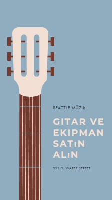 Yeni yıl, yeni gitar blue modern-simple