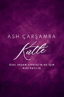 Ash Çarşamba Ayini purple modern-simple