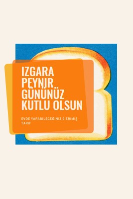 Izgara Peynir Gününüz Kutlu Olsun orange modern-bold