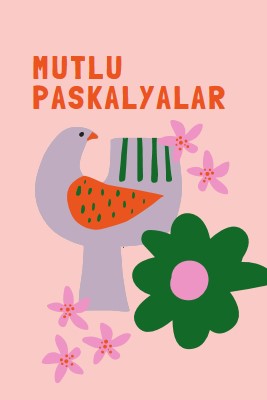 Mutlu paskalyalar pink whimsical-color-block