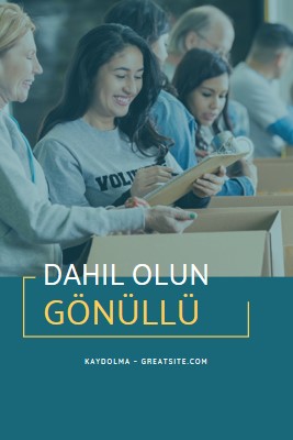 Gönüllüler için tezahürat yapalım. blue modern-simple