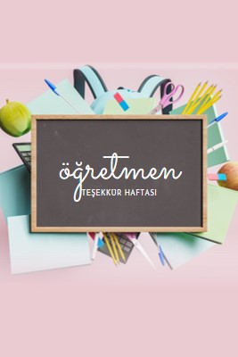 Öğretmenleri takdir etme pink modern-simple