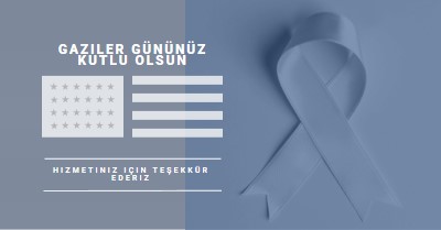 ABD gazilerini onurlandırma gray modern-simple