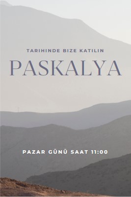 Paskalya Pazar günü bize katılın gray modern-simple