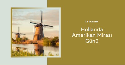 Hollanda Amerikan Mirası Günü brown modern-simple