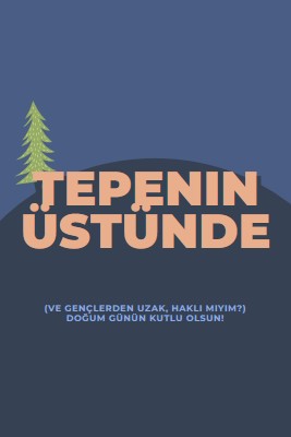 Tepenin üstünde blue modern-bold