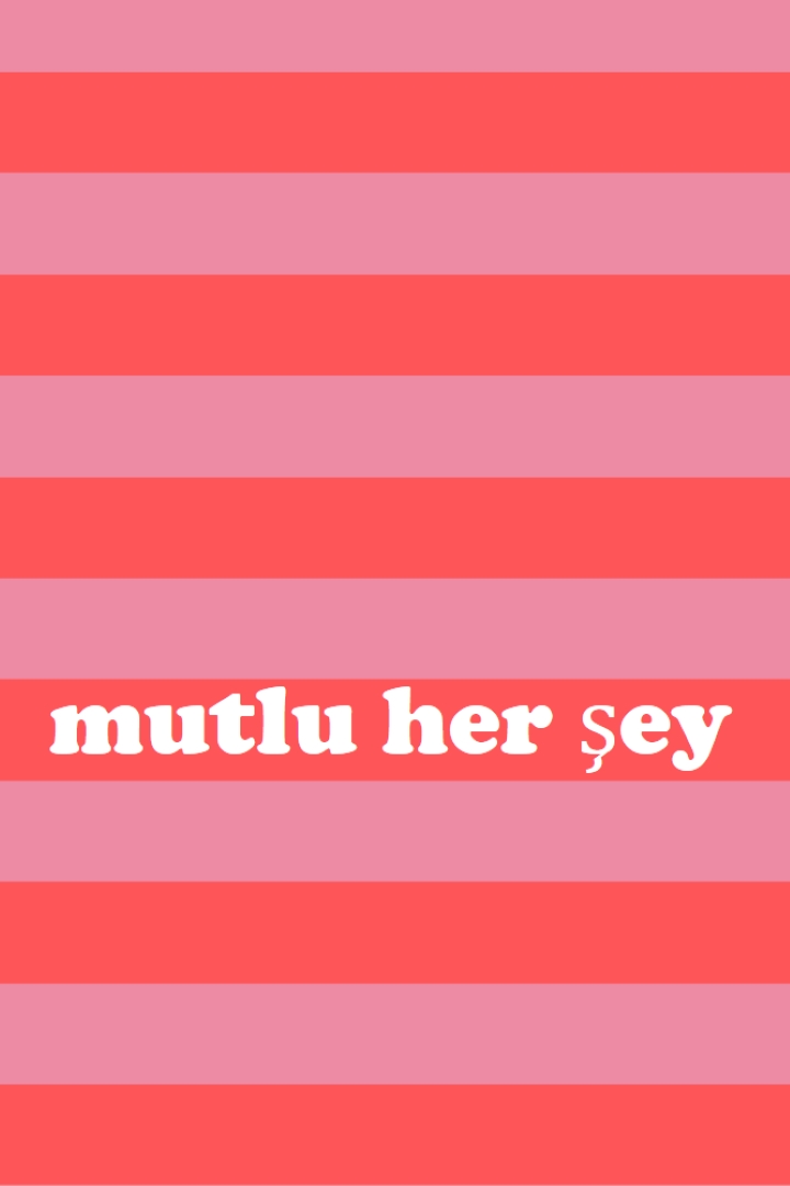 Her şey mutlu pink modern-bold