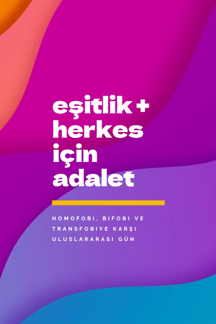 Homofobiye Karşı Uluslararası Günü'nü onurlandırın purple modern-bold