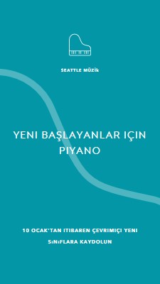 Piyano dersleri blue modern-simple