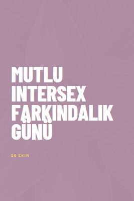 Intersex Farkındalık Gününüz Kutlu Olsun purple modern-bold