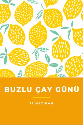 Hayatın limonları buzlu çay içindir orange whimsical-color-block