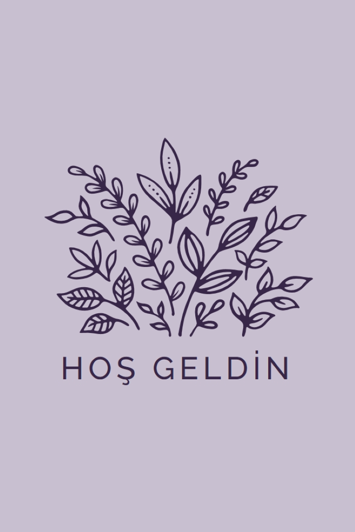 Merhaba, purple whimsical-line