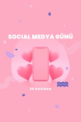 Kalpler ve takipçiler pink modern-bold