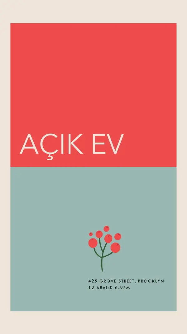 Sanatlı açık ev red modern-simple