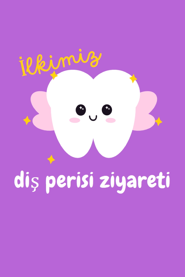 İlk diş perisi ziyareti purple whimsical-color-block