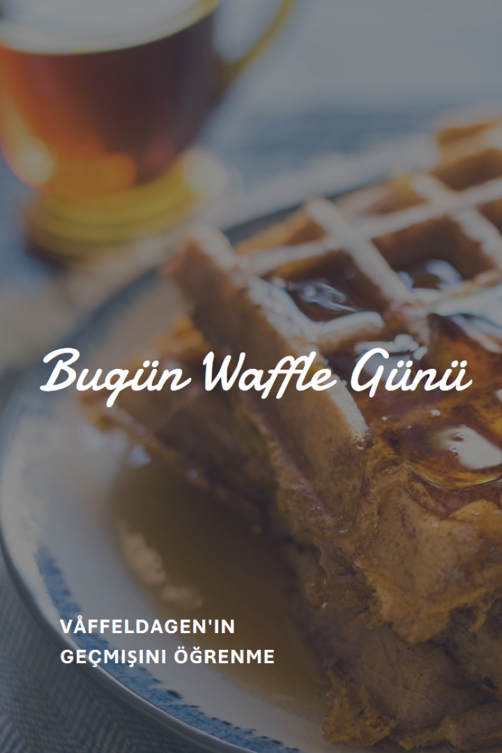 Bugün Waffle Günü blue modern-simple