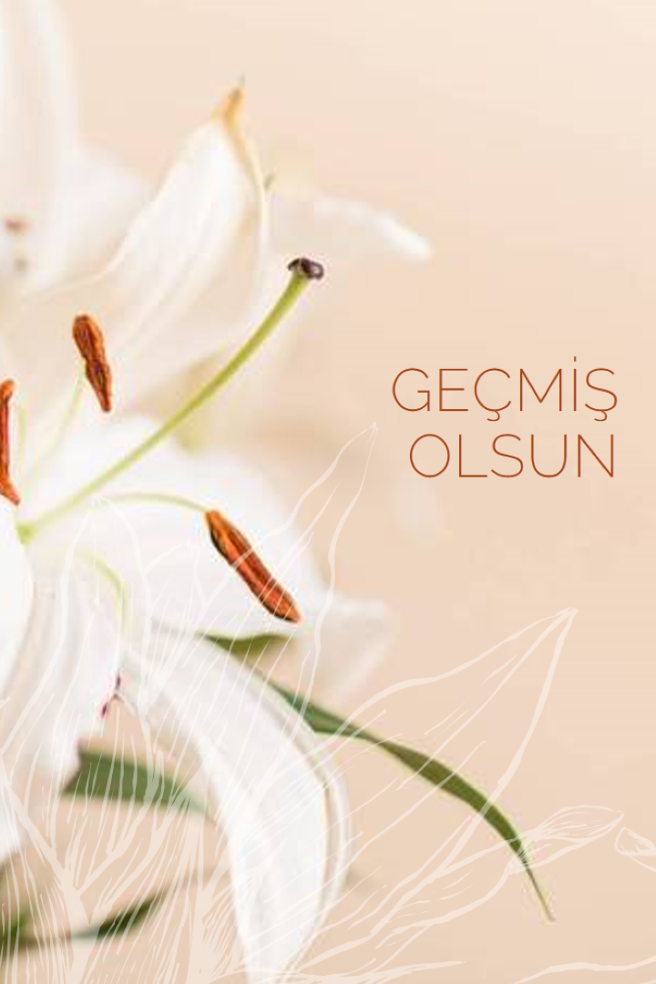 Yakında iyi olsun çiçekler pink modern-simple